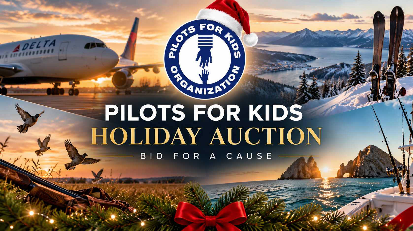 Supplied Pilots for Kids holiday auction artwork